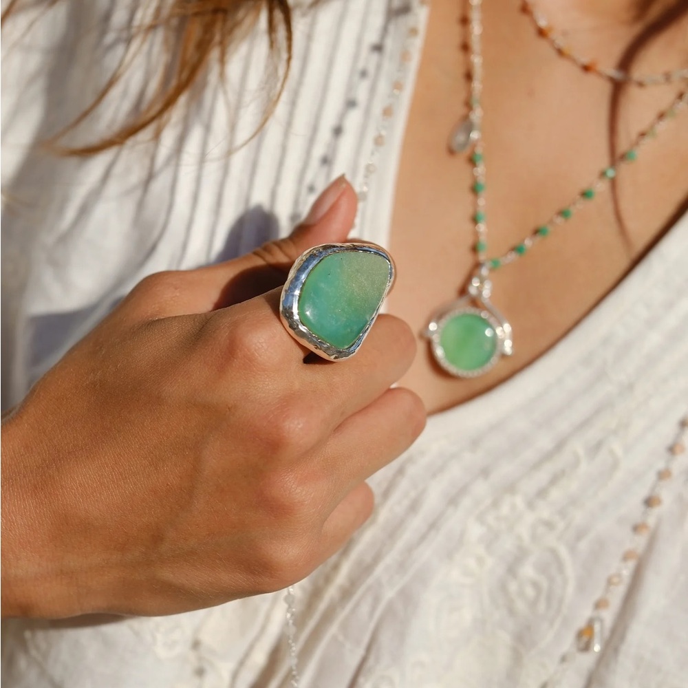 NWTS SPELL DESERT STONE FLOWER RING (9)